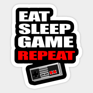 Funny Eat Sleep Game Repeat Gamer t-shirt Sticker